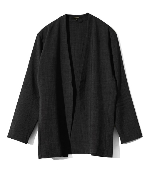 SOMEDIFF（サムディフ）の「【SOMEDIFF】リネンライクブッチャーカーディガンセットアップ メンズ（セットアップ・メンズ・ベージュ系1/ブラック系1/ネイビー系1・M/L/XL）」の4枚目の写真