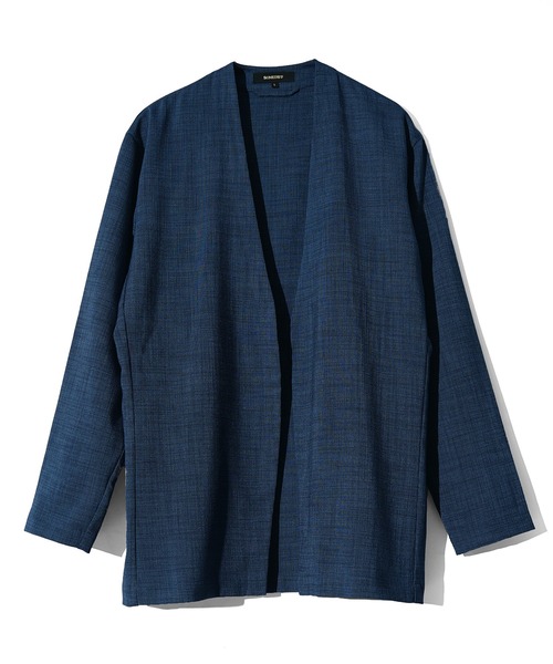 SOMEDIFF（サムディフ）の「【SOMEDIFF】リネンライクブッチャーカーディガンセットアップ メンズ（セットアップ・メンズ・ベージュ系1/ブラック系1/ネイビー系1・M/L/XL）」の13枚目の写真