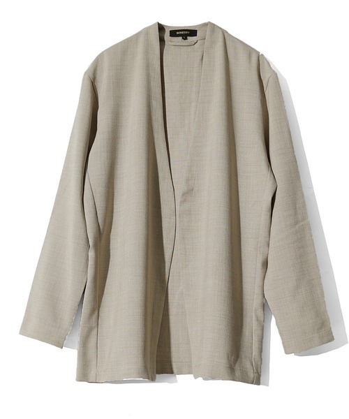 SOMEDIFF（サムディフ）の「【SOMEDIFF】リネンライクブッチャーカーディガンセットアップ メンズ（セットアップ・メンズ・ベージュ系1/ブラック系1/ネイビー系1・M/L/XL）」の19枚目の写真