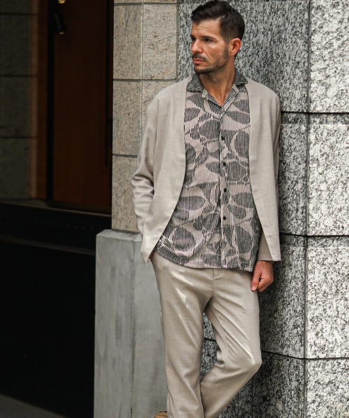 セール】【SOMEDIFF】リネンライクブッチャーカーディガンセットアップ