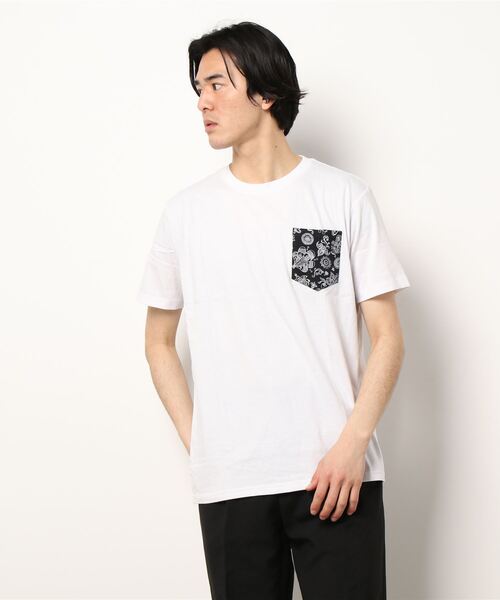 STYLEBLOCK(スタイルブロック)の「半袖ポケットTシャツ(Tシャツ/カットソー・メンズ・ホワイト/ブラック/パープル/ネイビー/ホワイト系その他/チャコール・LL/M/L)」の2枚目の写真