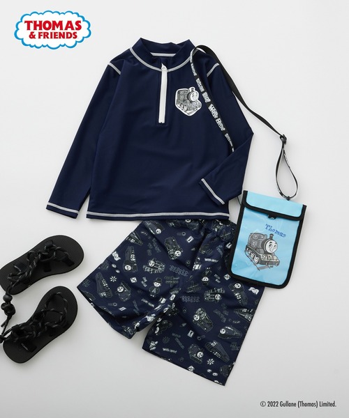 CIAOPANIC TYPY（チャオパニックティピー）の「【KIDS】【きかんしゃトーマス】コラボハーフジップラッシュガード（ラッシュガード・キッズ・ネイビー・80/110/100/90）」の7枚目の写真