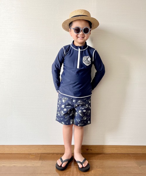 CIAOPANIC TYPY（チャオパニックティピー）の「【KIDS】【きかんしゃトーマス】コラボハーフジップラッシュガード（ラッシュガード・キッズ・ネイビー・80/110/100/90）」の5枚目の写真