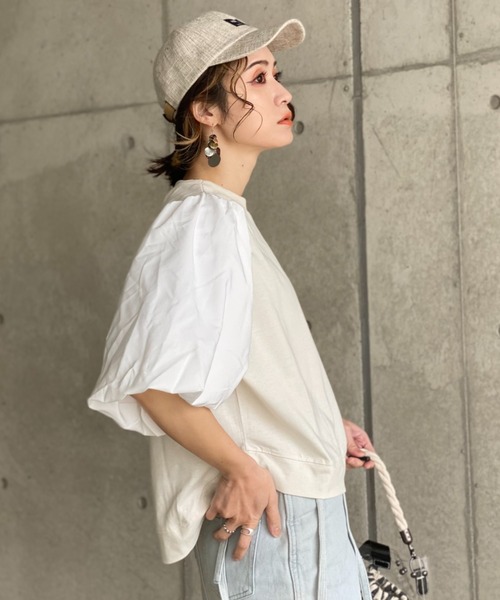 deux amour(ドゥーザムール)の「袖ボリュームトップス(その他トップス・レディース・ホワイト/ブラック・MEDIUM)」の8枚目の写真