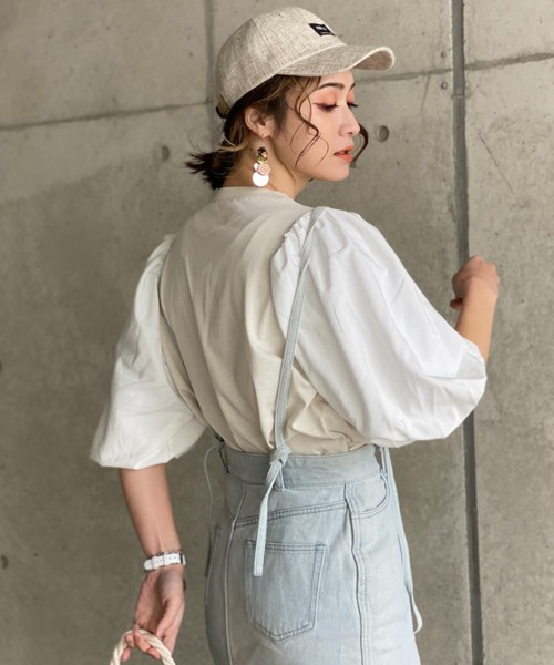 deux amour(ドゥーザムール)の「袖ボリュームトップス(その他トップス・レディース・ホワイト/ブラック・MEDIUM)」の13枚目の写真