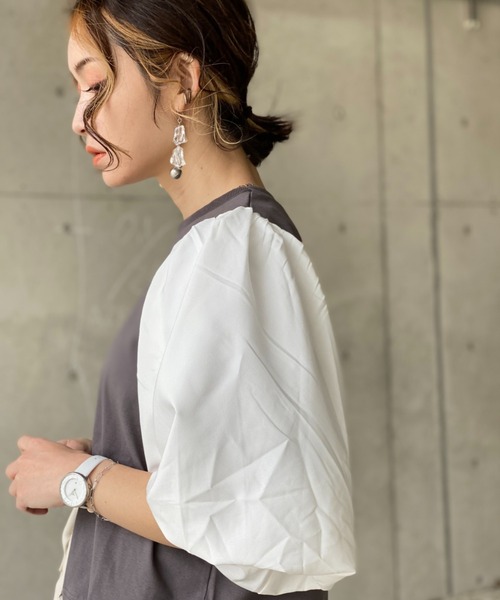 deux amour(ドゥーザムール)の「袖ボリュームトップス(その他トップス・レディース・ホワイト/ブラック・MEDIUM)」の11枚目の写真