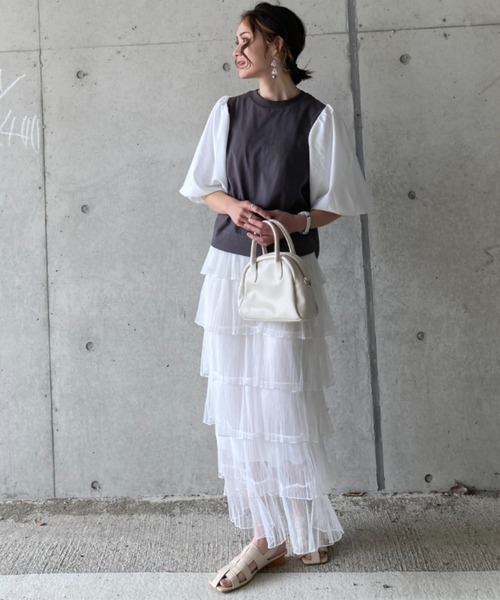 deux amour(ドゥーザムール)の「袖ボリュームトップス(その他トップス・レディース・ホワイト/ブラック・MEDIUM)」の16枚目の写真