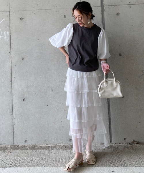 deux amour(ドゥーザムール)の「袖ボリュームトップス(その他トップス・レディース・ホワイト/ブラック・MEDIUM)」の22枚目の写真