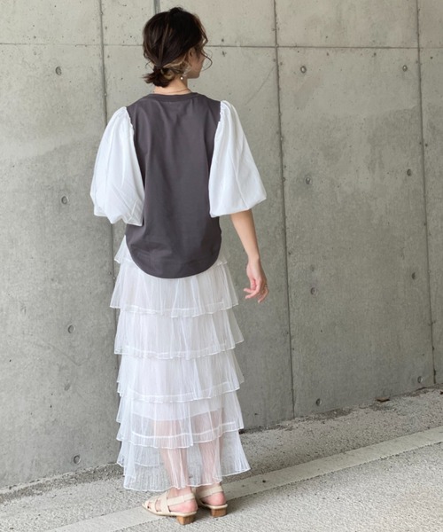 deux amour(ドゥーザムール)の「袖ボリュームトップス(その他トップス・レディース・ホワイト/ブラック・MEDIUM)」の17枚目の写真