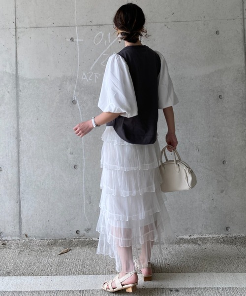 deux amour(ドゥーザムール)の「袖ボリュームトップス(その他トップス・レディース・ホワイト/ブラック・MEDIUM)」の12枚目の写真