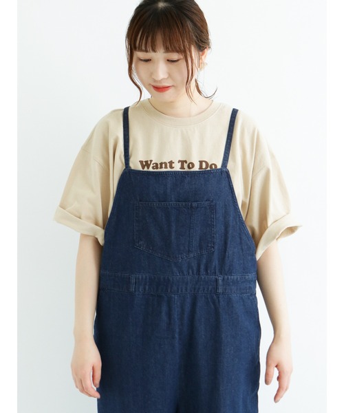 Samansa Mos2（サマンサ モスモス）の「後裾タックプリントTシャツ（Tシャツ/カットソー・レディース・ベージュ/オフホワイト/ミント/チャコール・ﾌﾘ-）」の3枚目の写真