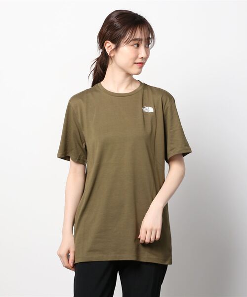 THE NORTH FACE（ザノースフェイス）の「【THE NORTH FACE】ノースフェイス Short Sleeve FOUNDATION LEFT LOGO 半袖Tシャツ NF0A55AX（Tシャツ/カットソー・レディース・ブラック/オリーブ/ブルー/グリーン/ホワイト・S/M/L/XL/XS）」の3枚目の写真