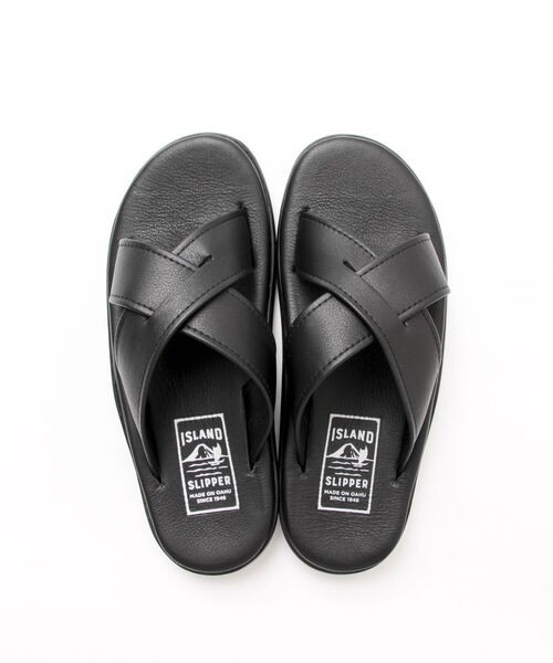 ISLAND SLIPPER(アイランドスリッパ)の「【ISLAND SLIPPER/アイランドスリッパ】PB223 SMOOTH CROSS レザーサンダル(サンダル・メンズ・ブラック・9/8/10)」の3枚目の写真