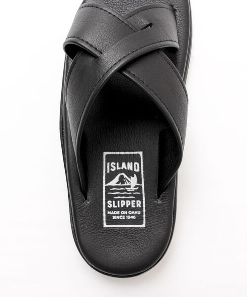 ISLAND SLIPPER(アイランドスリッパ)の「【ISLAND SLIPPER/アイランドスリッパ】PB223 SMOOTH CROSS レザーサンダル(サンダル・メンズ・ブラック・9/8/10)」の6枚目の写真