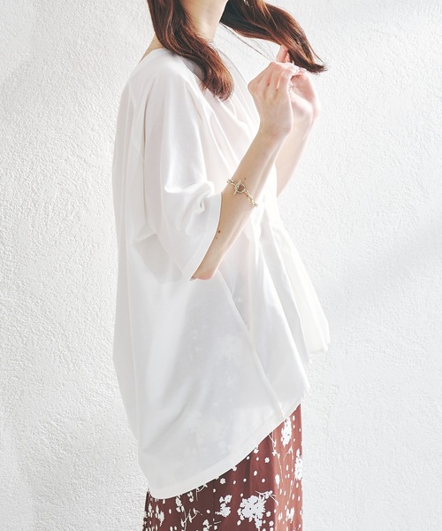acro(アクロ)の「ウエストタックプルオーバー/AC1406(Tシャツ/カットソー・レディース・ホワイト/ブラック/ベージュ・フリ-)」の12枚目の写真