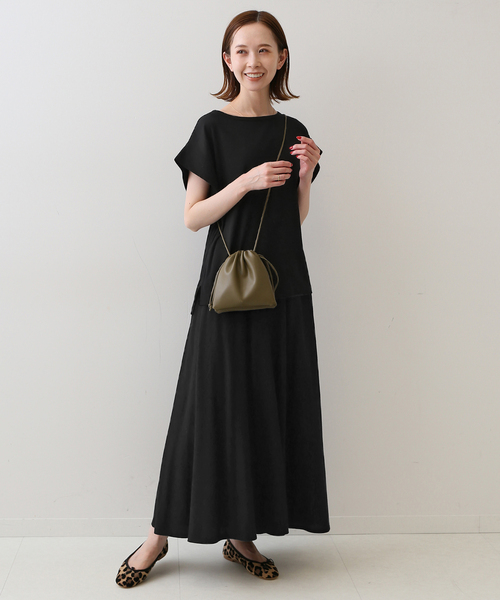 SLOBE IENA(スローブイエナ)の「強撚フライスニュアンスプルオーバー(Tシャツ/カットソー・レディース・ブラック/オレンジ/ベージュ/ホワイト・FREE)」の13枚目の写真