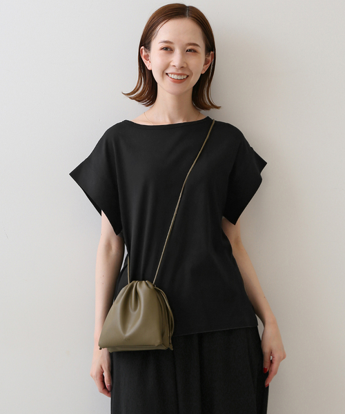 SLOBE IENA(スローブイエナ)の「強撚フライスニュアンスプルオーバー(Tシャツ/カットソー・レディース・ブラック/オレンジ/ベージュ/ホワイト・FREE)」の15枚目の写真