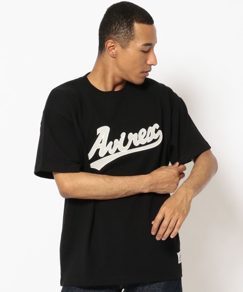 AVIREX(アヴィレックス)の「【直営店限定】ベースボール クルーネック Tシャツ/BASEBALL CREW NECK T-SHIRT / アヴィレックス / AVIREX(Tシャツ/カットソー・メンズ・ブラック/ホワイト・LARGE/MEDIUM/X-LARGE/XX-LARGE)」の2枚目の写真