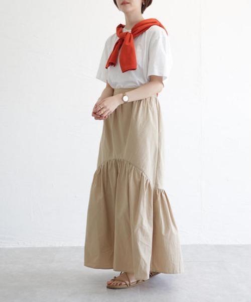 cy_an（シアン）の「ボリュームティアードスカート white/moca/black/beige（スカート・レディース・ホワイト/ブラック/ベージュ/モカ・FREE）」の8枚目の写真