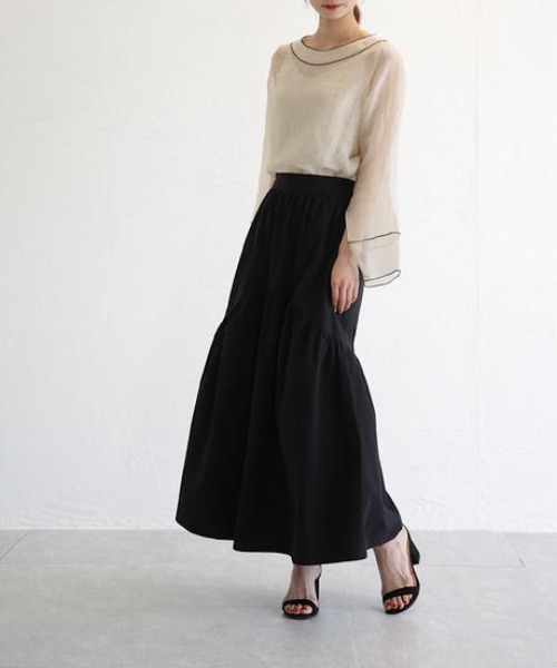 cy_an（シアン）の「ボリュームティアードスカート white/moca/black/beige（スカート・レディース・ホワイト/ブラック/ベージュ/モカ・FREE）」の15枚目の写真