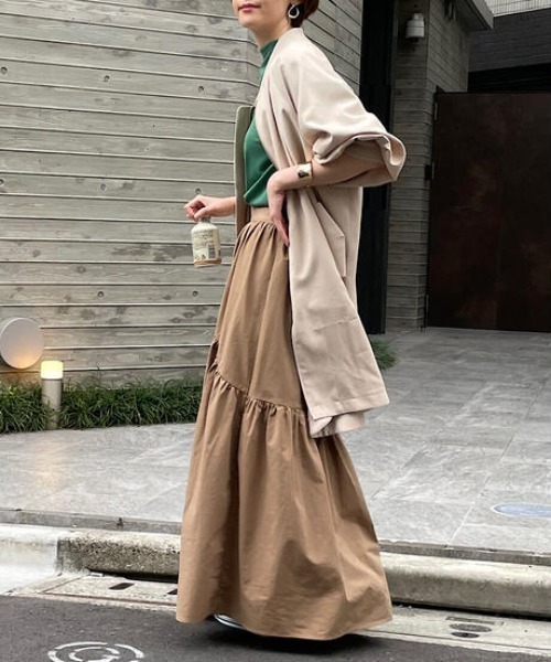 cy_an（シアン）の「ボリュームティアードスカート white/moca/black/beige（スカート・レディース・ホワイト/ブラック/ベージュ/モカ・FREE）」の17枚目の写真