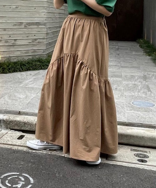 cy_an（シアン）の「ボリュームティアードスカート white/moca/black/beige（スカート・レディース・ホワイト/ブラック/ベージュ/モカ・FREE）」の18枚目の写真