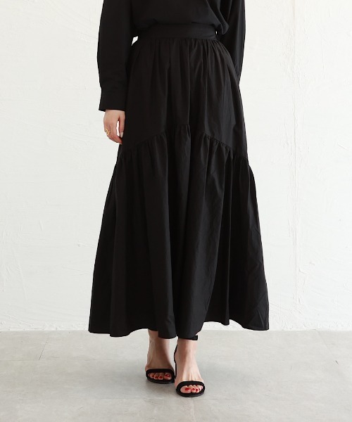cy_an（シアン）の「ボリュームティアードスカート white/moca/black/beige（スカート・レディース・ホワイト/ブラック/ベージュ/モカ・FREE）」の20枚目の写真