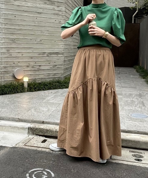 cy_an（シアン）の「ボリュームティアードスカート white/moca/black/beige（スカート・レディース・ホワイト/ブラック/ベージュ/モカ・FREE）」の21枚目の写真