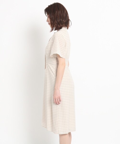美品『COUP DE CHANCE』 (38) / ヘリンボーン柄配色ワンピース COUP DE CHANCE（クードシャンス）の「◇【日本製】ヘリンボーン