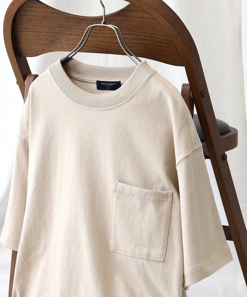 BACK NUMBER（バックナンバー）の「【BACK NUMBER】レギュラーヘビーウェイトＴシャツ（Tシャツ/カットソー・メンズ・ベージュ/グリーン/ライトグレー/ホワイト/ブラック/ネイビー/ライトグリーン・S/M/XL/L/LARGE/X-LARGE/MEDIUM/SMALL）」の5枚目の写真