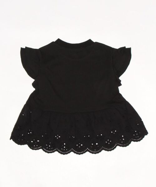 ikka（イッカ）の「【キッズ】コットンレース切り替えTシャツ（100~160cm）（Tシャツ/カットソー・キッズ・ライトグレー/ブラック・120/130/150/160/140/100/110）」の4枚目の写真