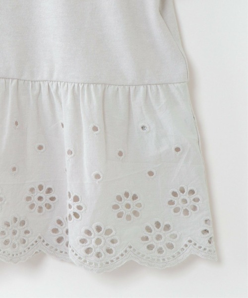 ikka（イッカ）の「【キッズ】コットンレース切り替えTシャツ（100~160cm）（Tシャツ/カットソー・キッズ・ライトグレー/ブラック・120/130/150/160/140/100/110）」の8枚目の写真