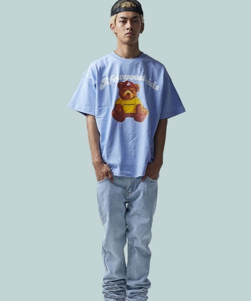 A FEW GOOD KIDS（ア フュー グッド キッズ）の「AFGK-53.SSTEE（Tシャツ/カットソー・メンズ・ホワイト/ライトブルー・L/XL）」の4枚目の写真