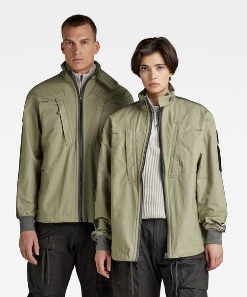 RAVEN 多ポケット ミリタリージャケット ベージュ G-STAR RAW（ジースターロゥ）の「COMBAT TAPE OVERSHIRT