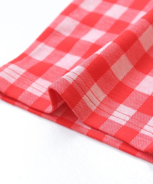 osharewalker（オシャレウォーカー）の「『ギンガムチェック柄ストレートパンツ』（その他パンツ・レディース・ブラック/レッド/グリーン・1/2）」の18枚目の写真