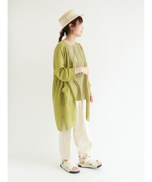 Samansa Mos2（サマンサ モスモス）の「ハシゴレースノースリ－ブブラウス（シャツ/ブラウス・レディース・オフホワイト/オレンジ/グリーン/ブラック・ﾌﾘ-）」の9枚目の写真