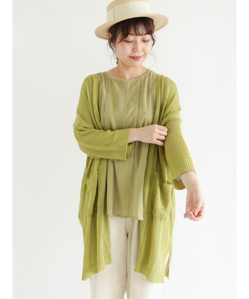 Samansa Mos2（サマンサ モスモス）の「ハシゴレースノースリ－ブブラウス（シャツ/ブラウス・レディース・オフホワイト/オレンジ/グリーン/ブラック・ﾌﾘ-）」の10枚目の写真