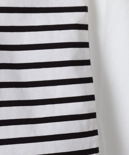 【夏のマストバイ】前後切り替えボーダートップス＜洗える／着回しアイテム＞