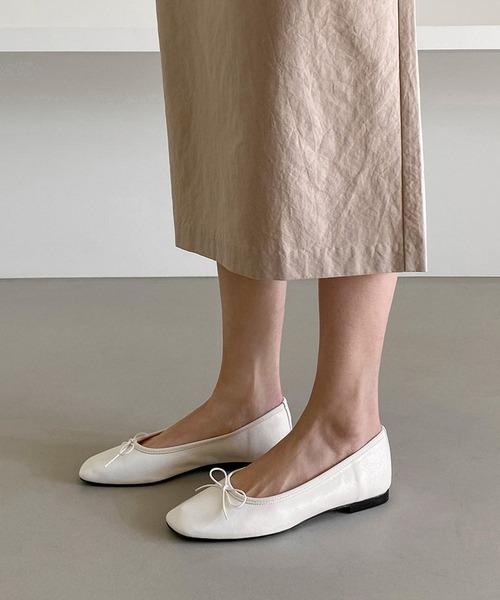 SAPPUN(サプン)の「【LADIES】SAPPUN/リボンフラットシューズ 2345767(バレエシューズ・レディース・ホワイト/ブラック/セージグリーン・SMALL/LARGE)」の7枚目の写真