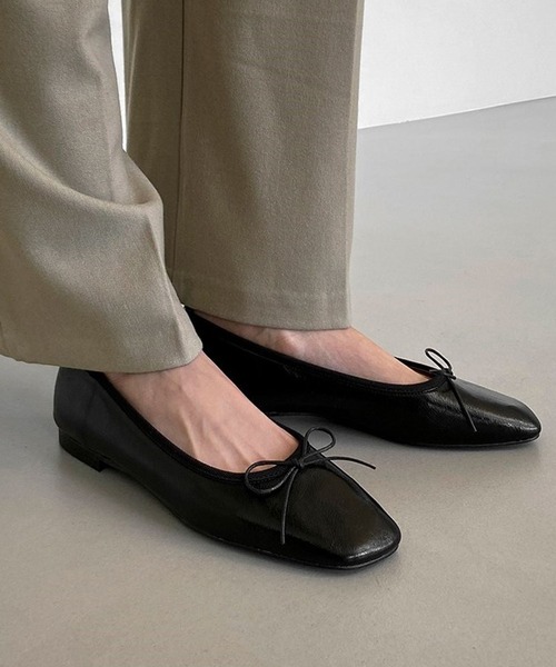 SAPPUN(サプン)の「【LADIES】SAPPUN/リボンフラットシューズ 2345767(バレエシューズ・レディース・ホワイト/ブラック/セージグリーン・SMALL/LARGE)」の5枚目の写真