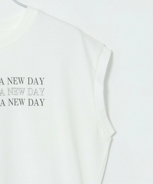 notch.(ノッチ)の「ロゴプリントフレンチスリーブTシャツ(Tシャツ/カットソー・レディース・オフホワイト/ダークグレー/カーキオリーブ・M)」の7枚目の写真
