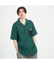 FLASH PACKER（フラッシュパッカー）の「FLASH PACKER フラッシュパッカー/ セットアップ ストレッチナイロン 半袖オープンカラーシャツ / SS-02 XNS-BLOCK（シャツ/ブラウス）」