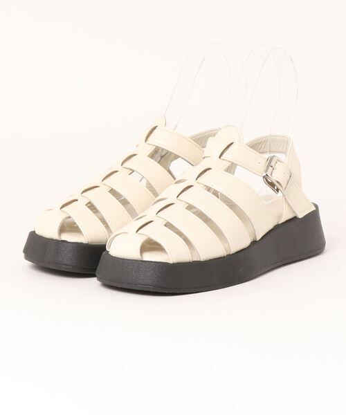 KOBE LETTUCE(コウベレタス)の「センターライングルカサンダル(サンダル・レディース・ブラック/アイボリー/キャメル・LL/S/M/L)」の10枚目の写真