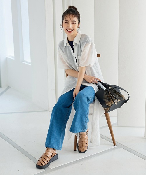 KOBE LETTUCE(コウベレタス)の「センターライングルカサンダル(サンダル・レディース・ブラック/アイボリー/キャメル・LL/S/M/L)」の9枚目の写真