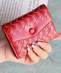 STYLEBLOCK（スタイルブロック）の「PUレザー編み込み風デザインミニウォレット（財布）」