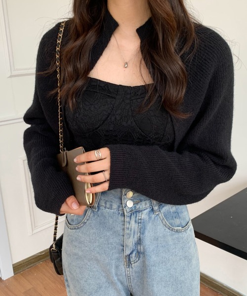 ABITOKYO(アビトーキョー)の「ショートカーディガン(カーディガン/ボレロ・レディース・ブラウン/ベージュ/アイボリー/ブラック・FREE)」の14枚目の写真