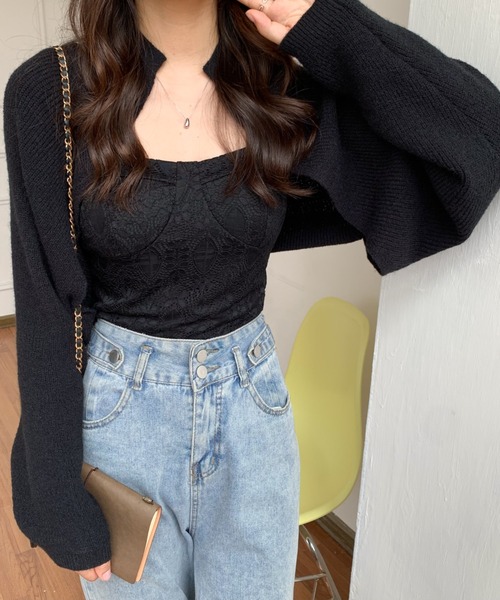 ABITOKYO(アビトーキョー)の「ショートカーディガン(カーディガン/ボレロ・レディース・ブラウン/ベージュ/アイボリー/ブラック・FREE)」の16枚目の写真