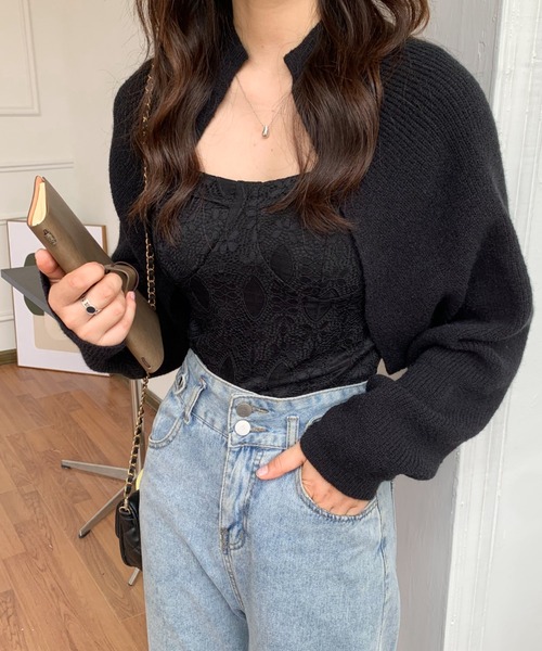 ABITOKYO(アビトーキョー)の「ショートカーディガン(カーディガン/ボレロ・レディース・ブラウン/ベージュ/アイボリー/ブラック・FREE)」の17枚目の写真