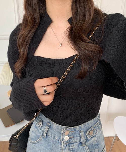 ABITOKYO(アビトーキョー)の「ショートカーディガン(カーディガン/ボレロ・レディース・ブラウン/ベージュ/アイボリー/ブラック・FREE)」の18枚目の写真