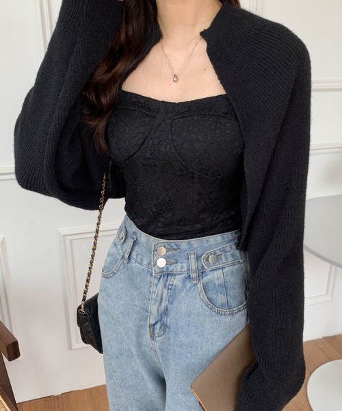 ABITOKYO(アビトーキョー)の「ショートカーディガン(カーディガン/ボレロ・レディース・ブラウン/ベージュ/アイボリー/ブラック・FREE)」の21枚目の写真